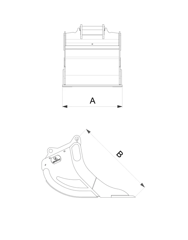 Graveskuffe 1100L - 1260mm - 954kg 18–24 tonn